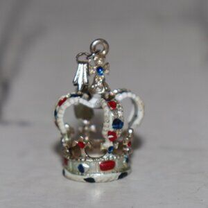 👑 Vintage Crown Pendant – 1" Tall with Bail  💎